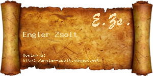 Engler Zsolt névjegykártya